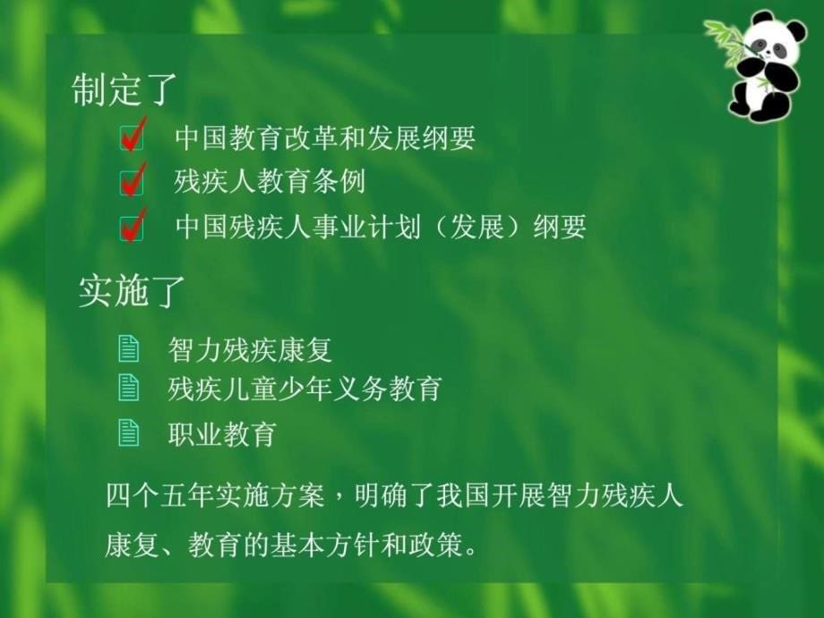 中国边疆智力残疾康复干事的近况和长大指南课件_第5页