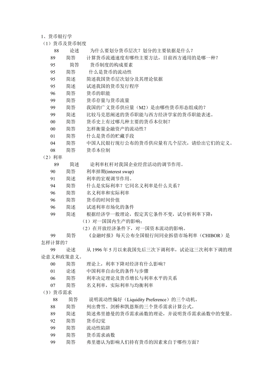 五道口1988~2009考研试题汇总_第1页