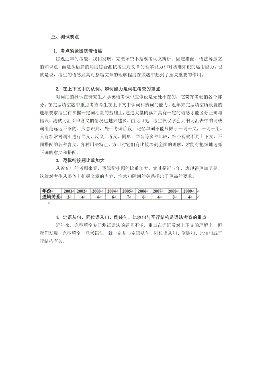 全程策划班：(三)学习备考之公共课英语（六） 考研英语完型填空题目命题规律分析_第4页