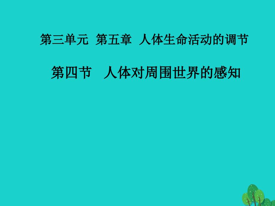 七年级生物下册_第三单元 第五章 第四节 人体对周围世界的感知耳与听觉课件 （新版）济南版_第1页