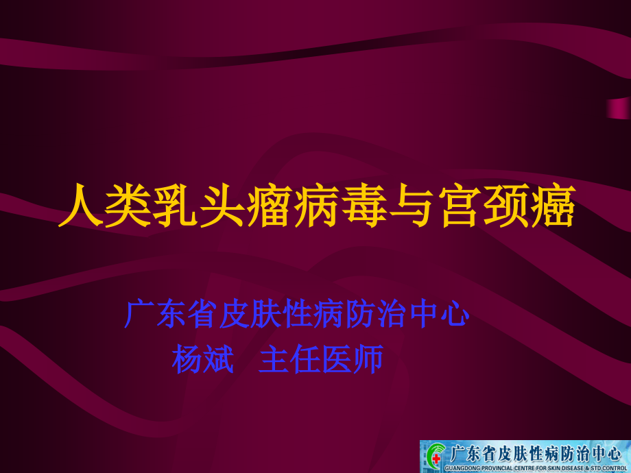 精品2人类乳头瘤病毒与宫颈癌ppt作者杨斌课件_第1页