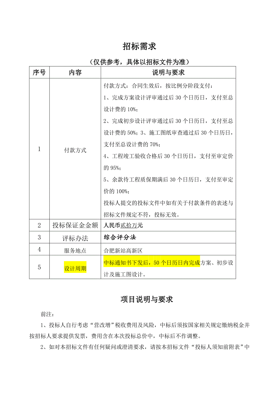 项目说明与要求-安徽合肥公共资源交易中心_第1页