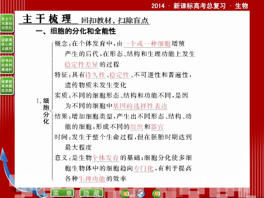 课件2014届新课标高考生物总复习配套课件162细胞的分化衰老凋亡和癌变_第2页