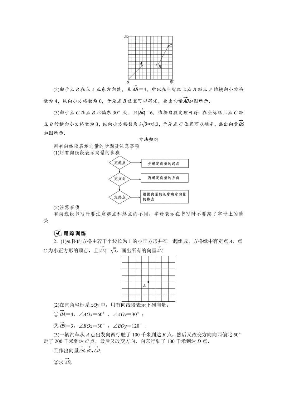 2016高中数学人教a版必修四第二章 1．1位移、速度和力、1．2向量的概念 word练习题含答案_第5页