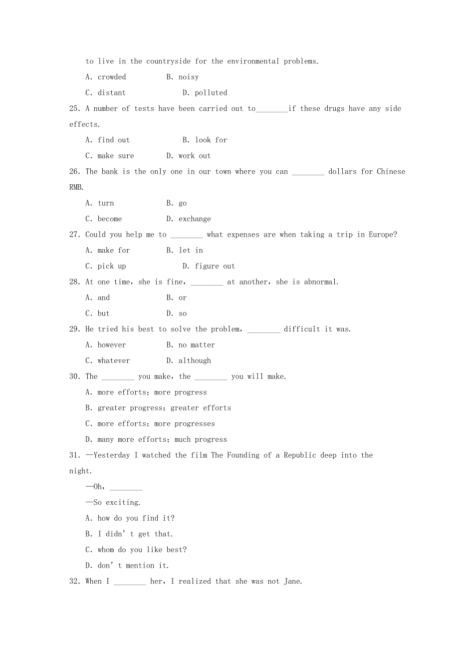 高中英语module2developinganddevelopedcountries单元检测（二）外研版必修3_第4页