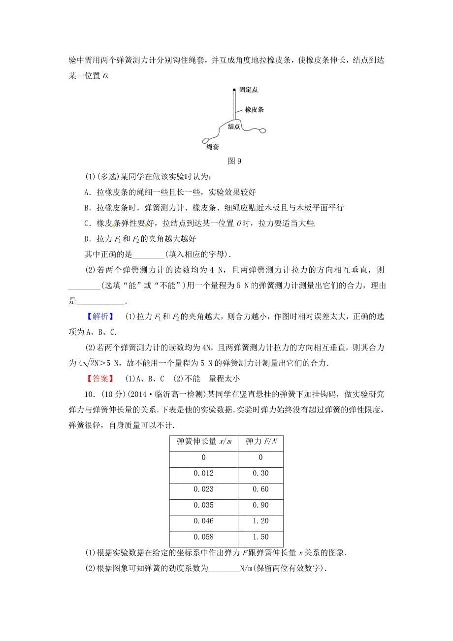 高中物理 第三章 相互作用综合测评 新人教版必修1_第5页