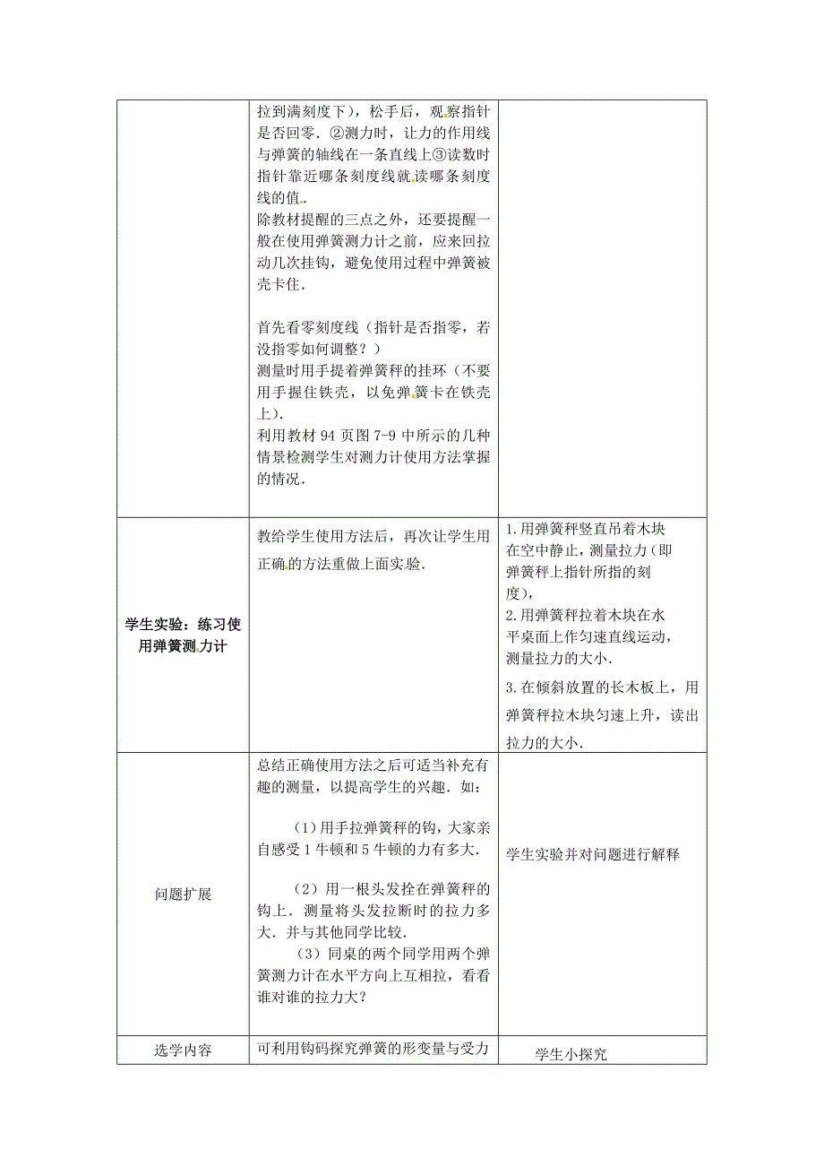 【教案二】7.2弹力+力的测量_第3页