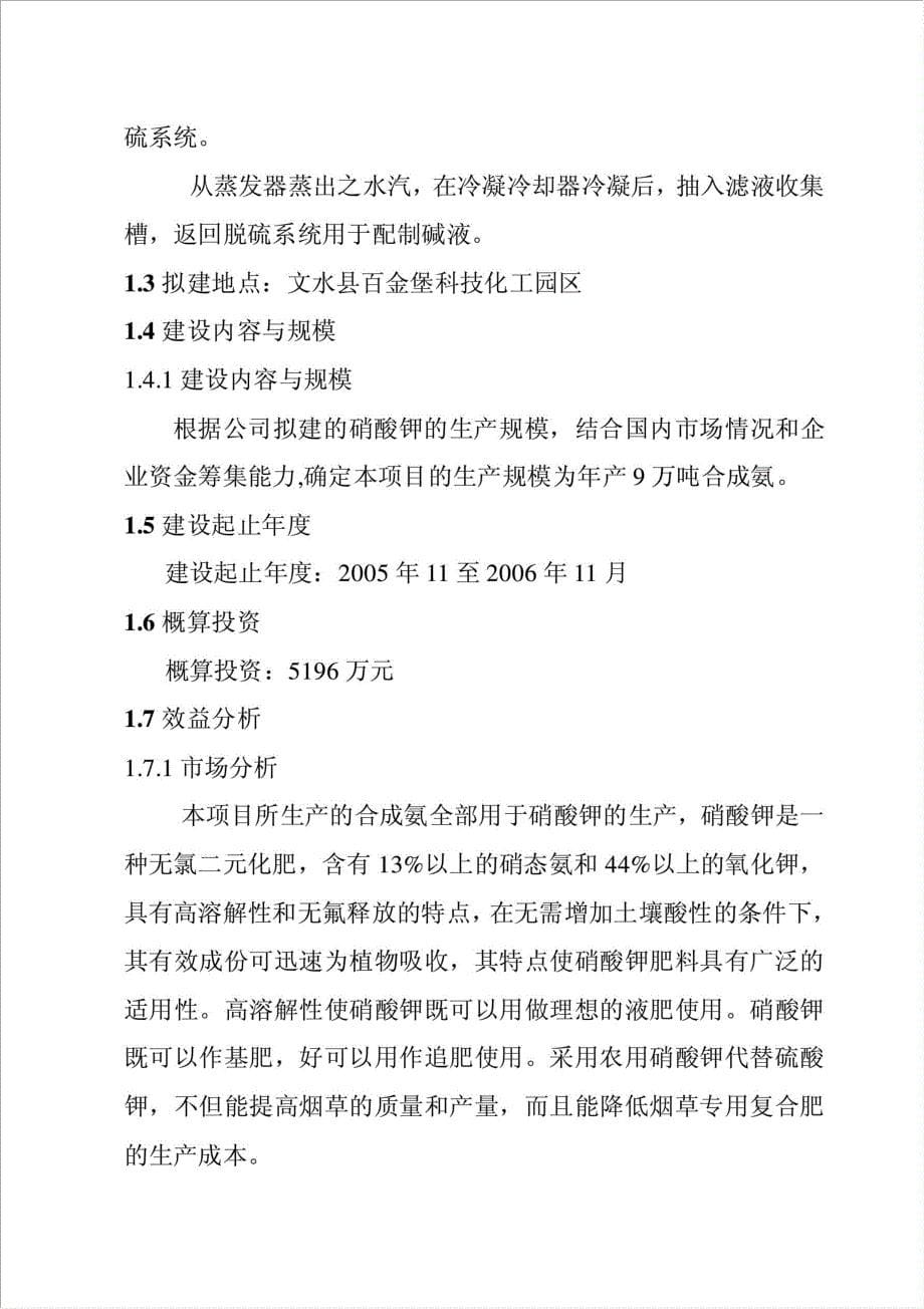 9万吨合成氨项目资金申请报告.doc_第5页