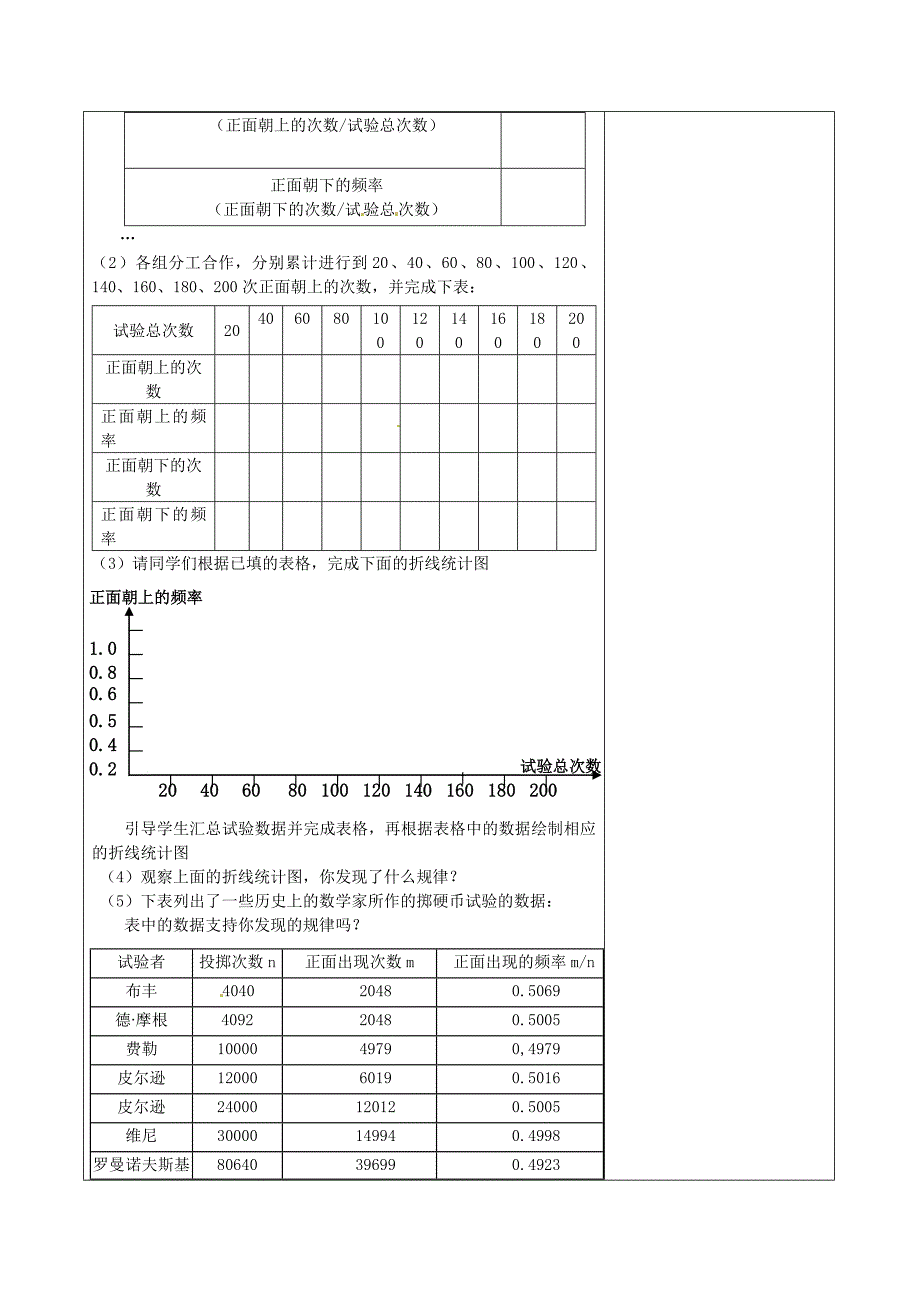 七年级数学下册《6.2 频率的稳定性（一）》教学设计 （新版）北师大版_第3页