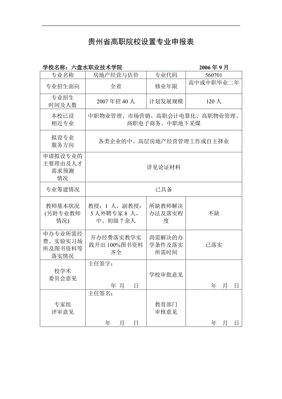 房地产专业申报计划_第3页