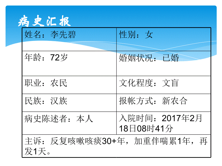 慢性阻塞性肺病伴急性加重期护理查房ppt课件_第2页