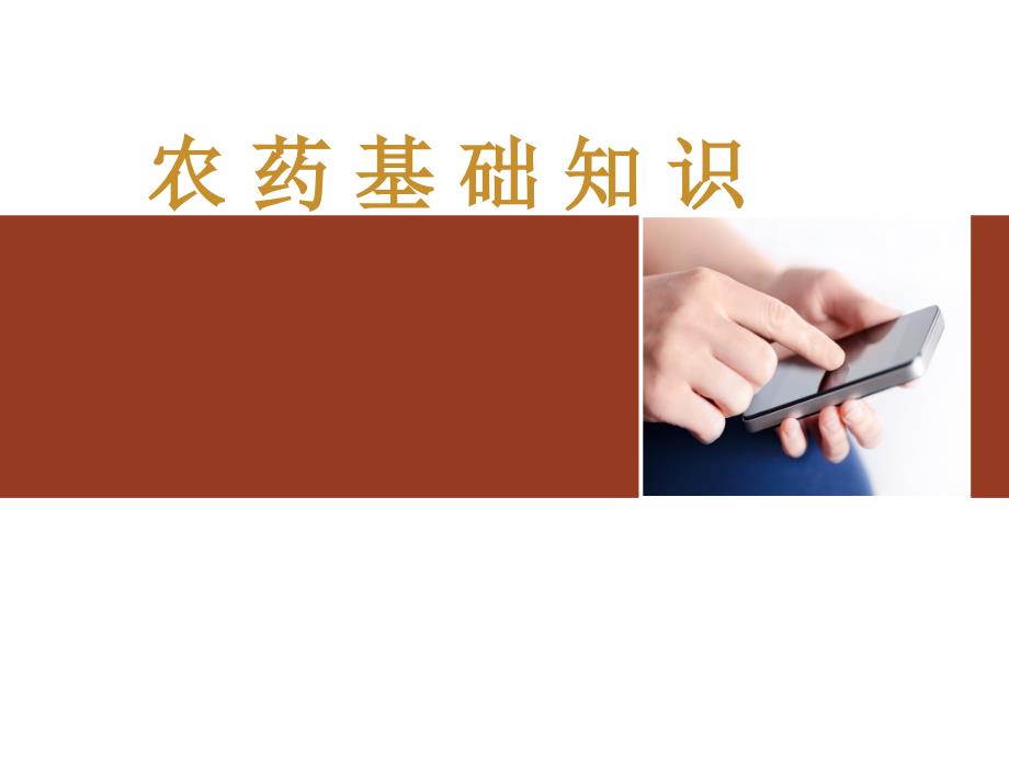 化学农药的基础知识ppt课件_第1页