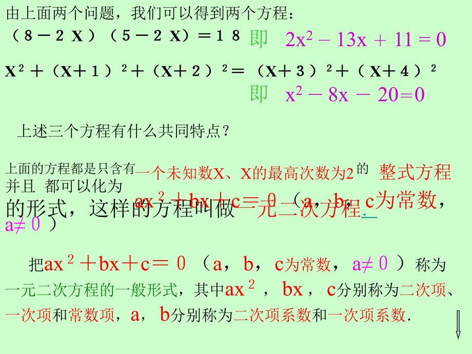 初二数学数学171《一元二次方程》课件（北京课改版八年级下）_1_第4页