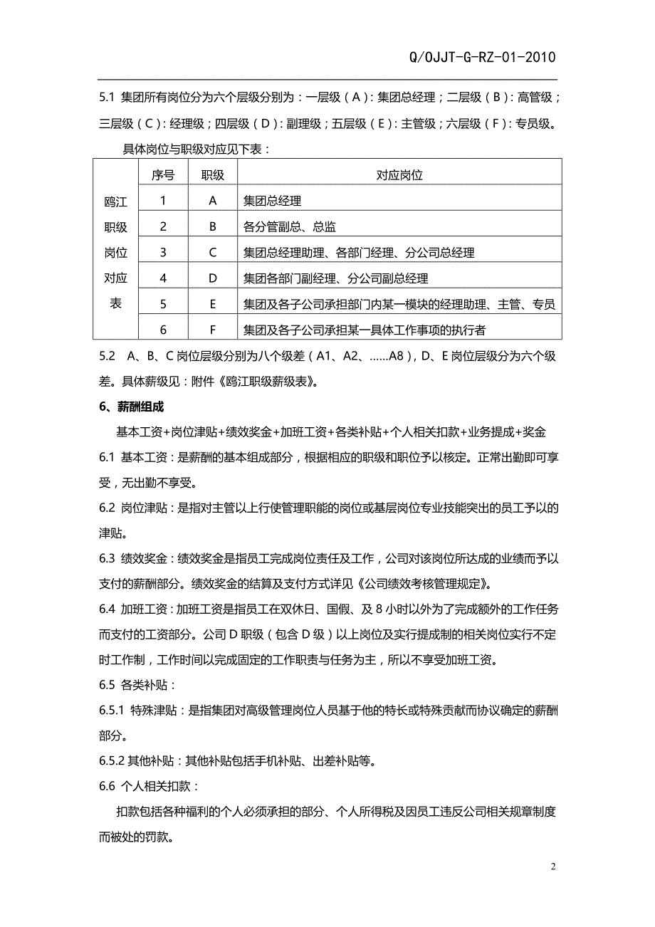 公司薪酬管理制度(样本)_第3页