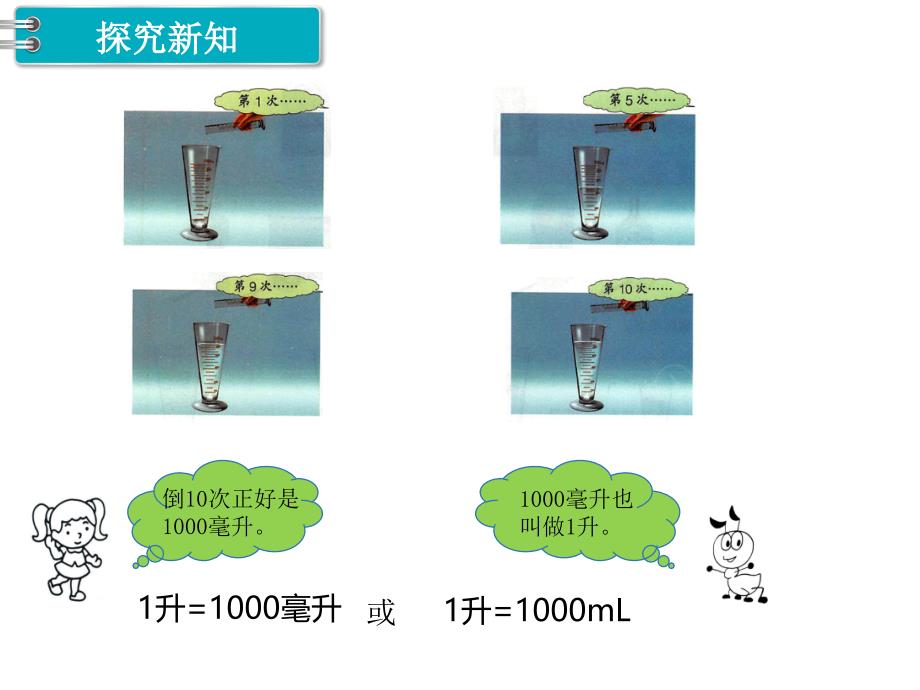 冀教版四年级数学上册第1单元-升和毫升第2课时  升和毫升的关系课件_第3页