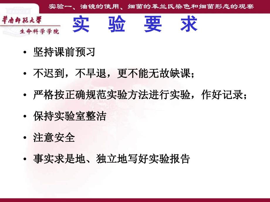 生物课件实验一油镜的使用细菌的革兰氏染色和细菌形态的观察_第2页