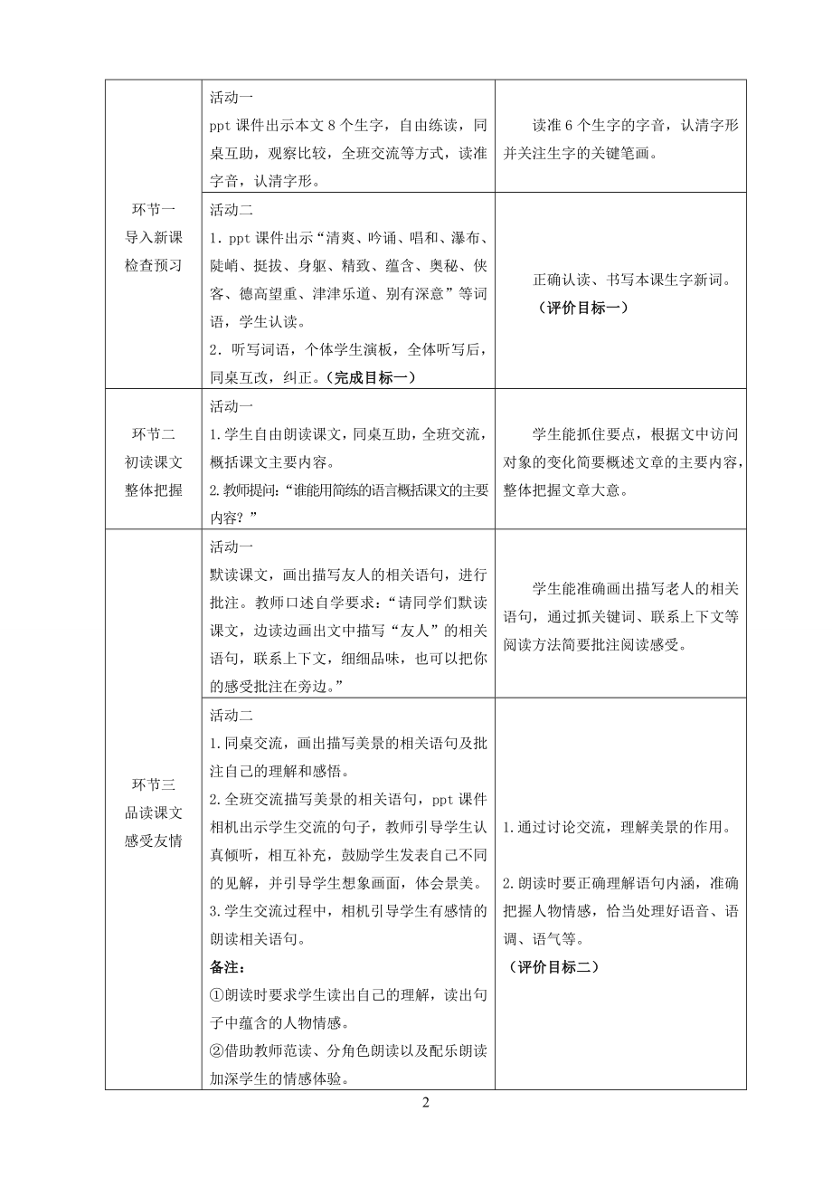 六年级上册基于标准教学设计(李琴)_第2页