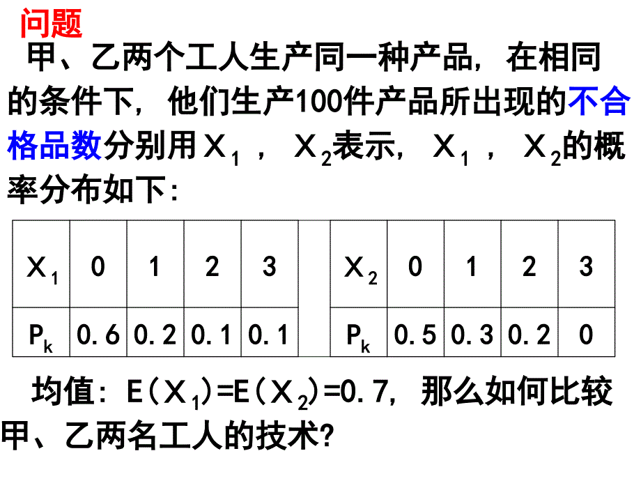 离散型随机变量的方差 e（axb） ae（x）b 温故知新 若xh（nm 课件_第4页