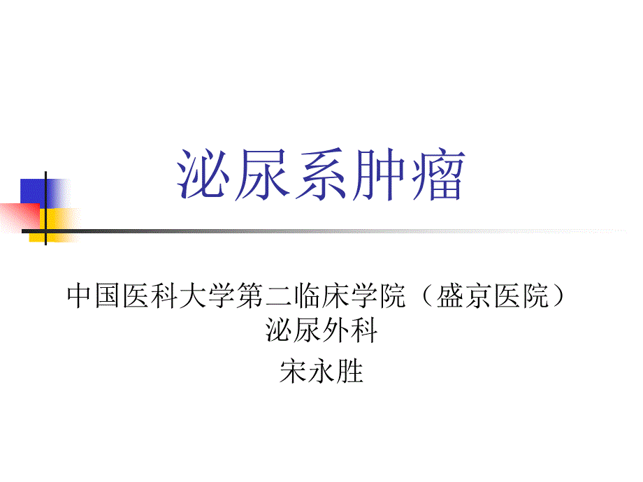 泌尿系肿瘤中国医科大学网络教育学院网络选择课件_第1页