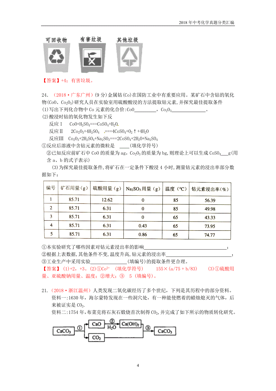 2018年中考化学真题分类汇编专题一信息给予题_第4页