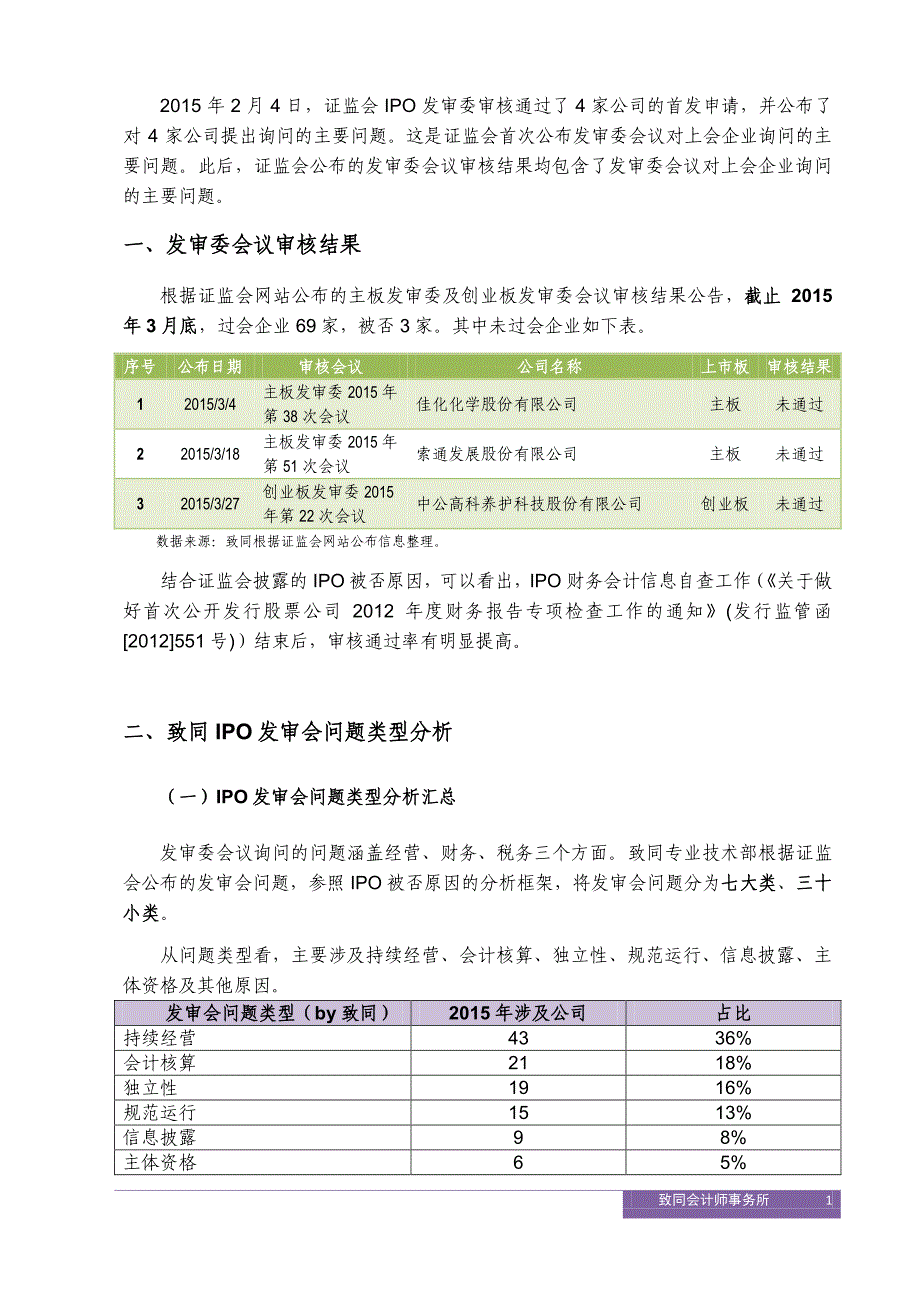 致同研究之资本市场-ipo发审会问题类型汇总分析(2015年0331)_第2页