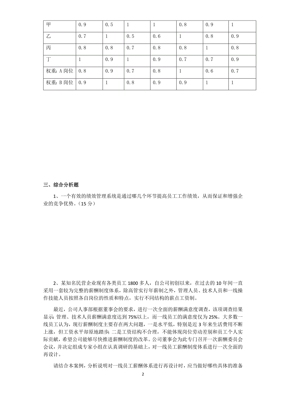 2016-2014三级人力资源管理师真题与答案_第2页