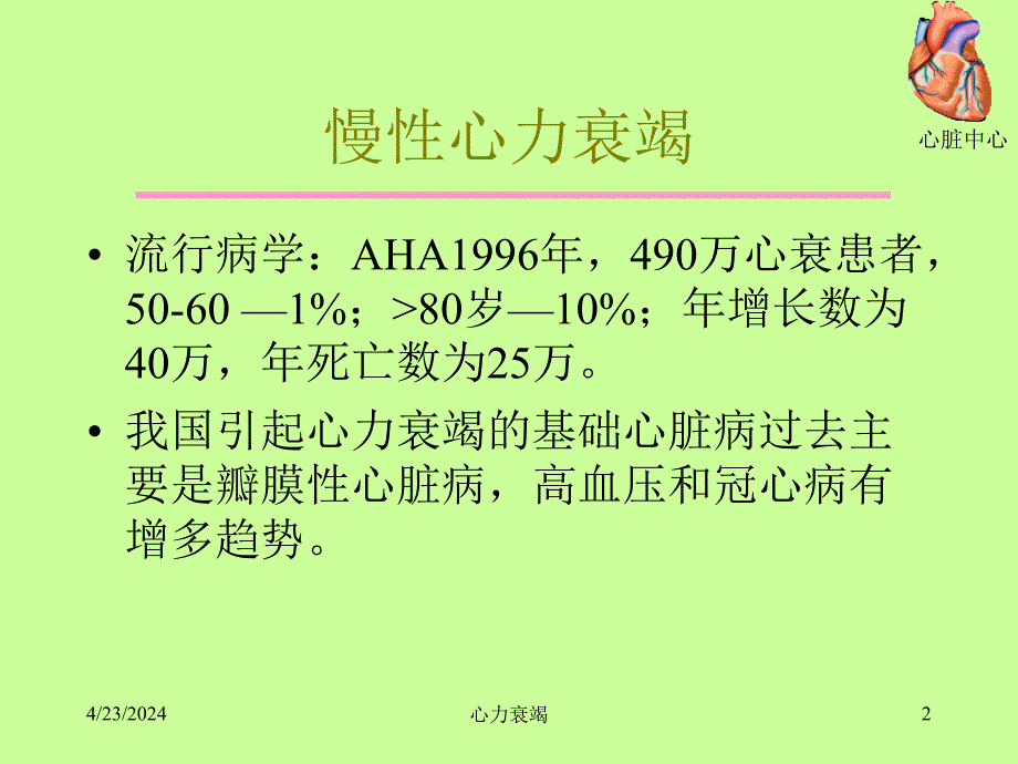 讲解慢性心力衰竭课件_第2页