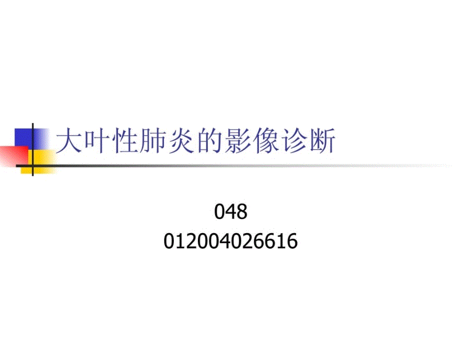 整理版大叶性肺炎的影像诊断课件_第1页