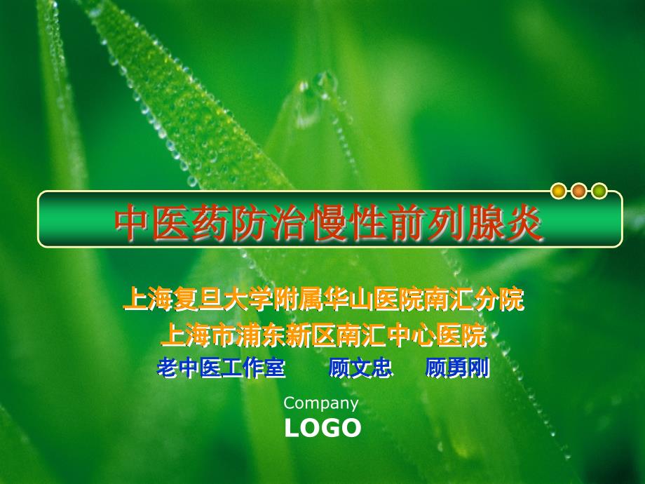 中医药防治慢性前列腺炎（ppt31）课件_第1页