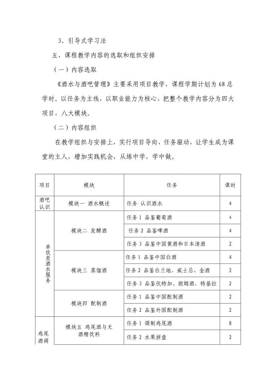 酒水与酒吧管理说课稿_第4页