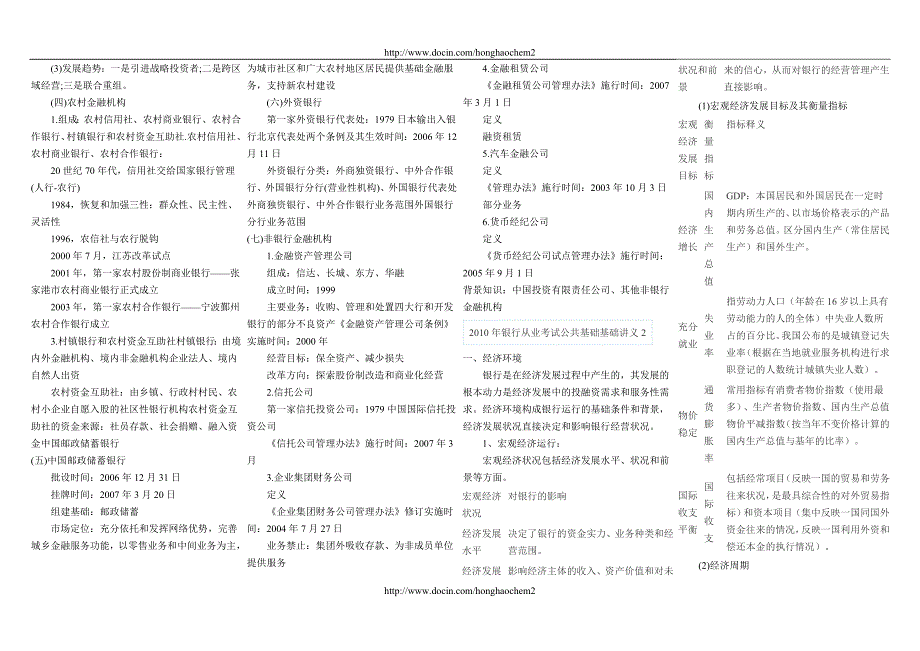 2010银行从业考试公共基础知识基础讲义.t(最新整理by阿拉蕾)_第2页