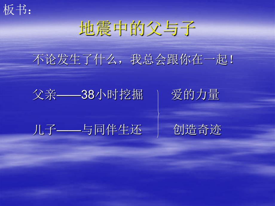 小学五年级上册语文第十七课地震中的父与子ppt课件_第4页