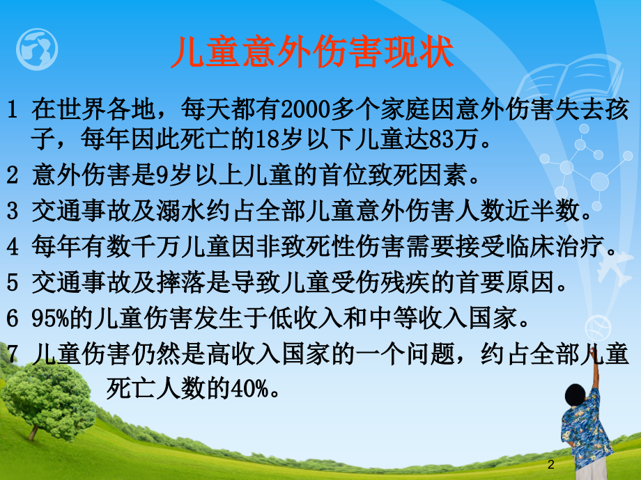 育儿理论经验儿童意外伤害防范与处理课件_第2页