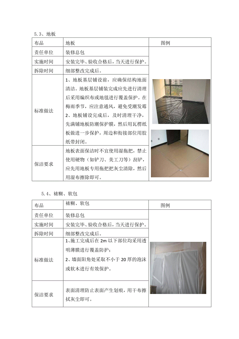 装饰工程成品保护措施管理办法_第4页