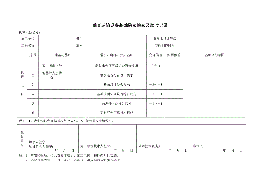 塔吊垂直度测量记录表_第3页