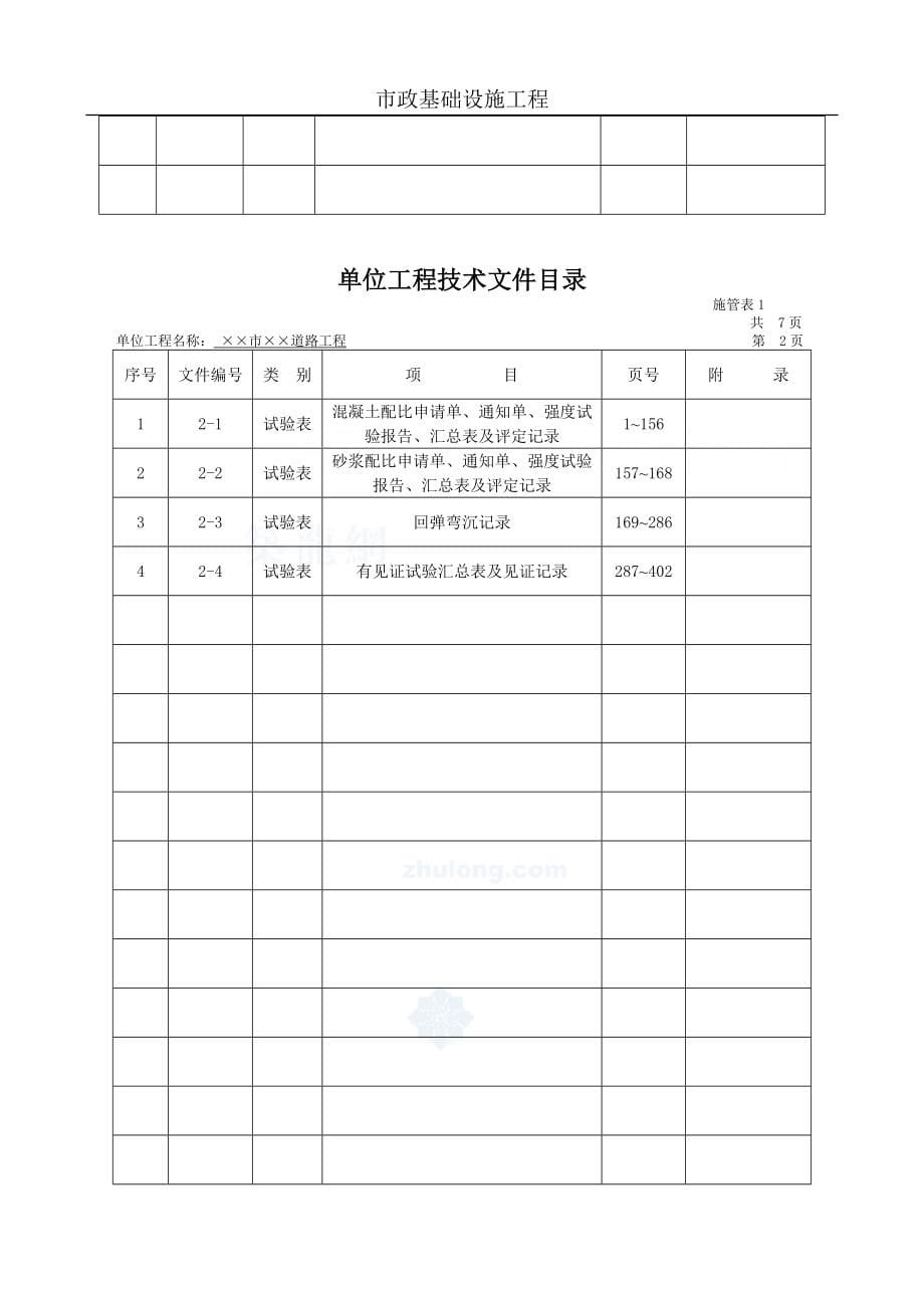 一整套市政工程资料填写范例1_第5页