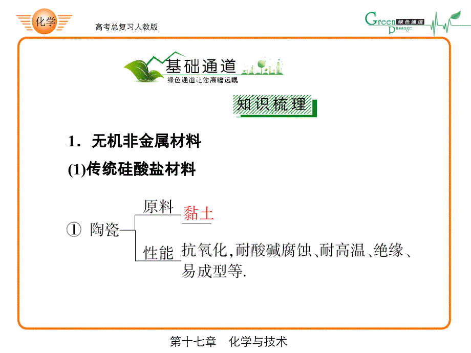 高考化学总复习课件人教版高中化学《化学与技术化学与材料的制造和应用》专题讲解_第3页