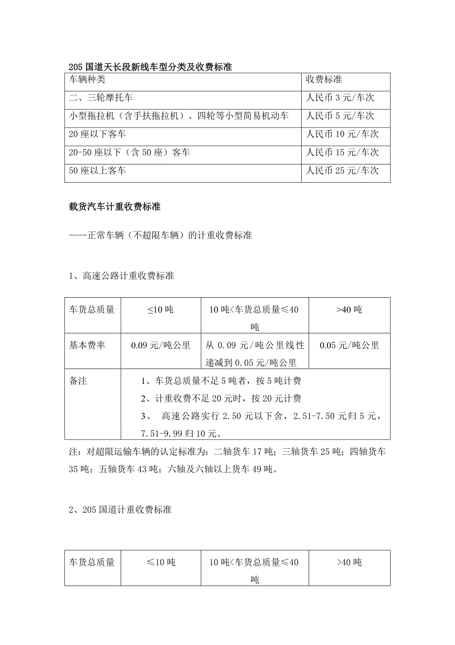 高速公路车型分类及收费标准_第2页