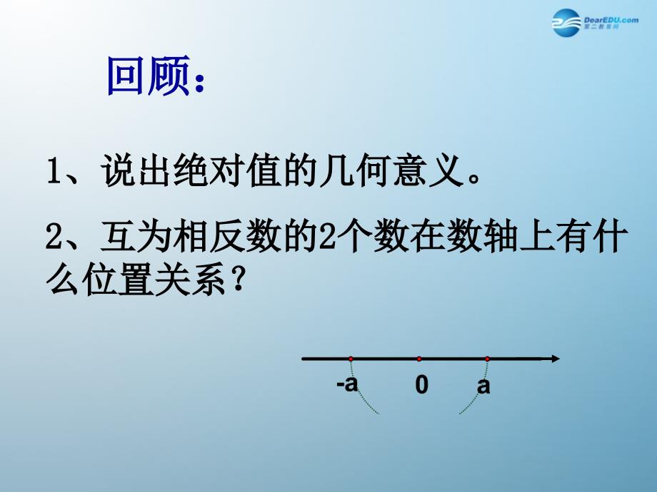 2014七年级数学上册_24 绝对值与相反数（第3课时）课件 （新版）苏科版_第2页