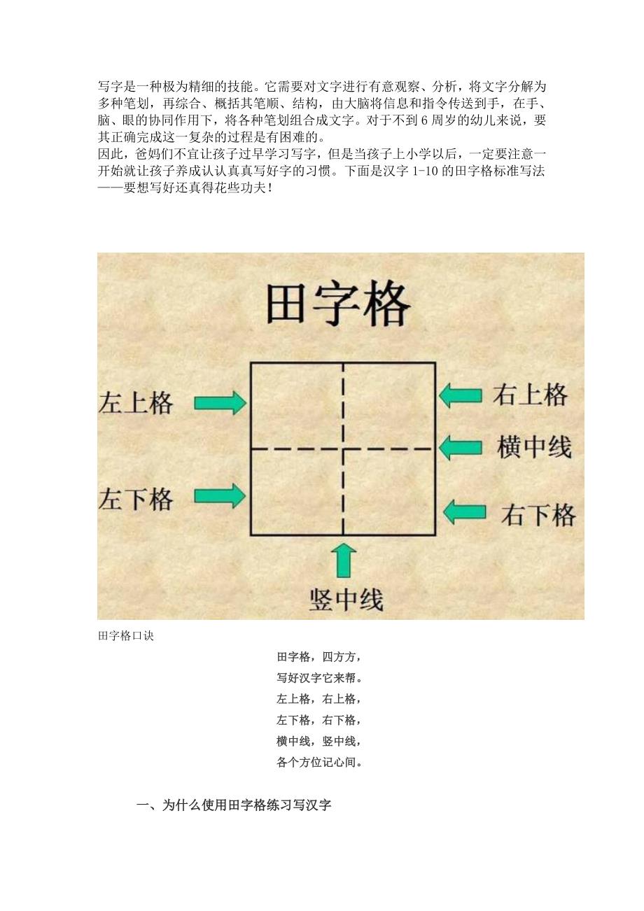 田字格里写汉字,这是最标准的格式!_第1页