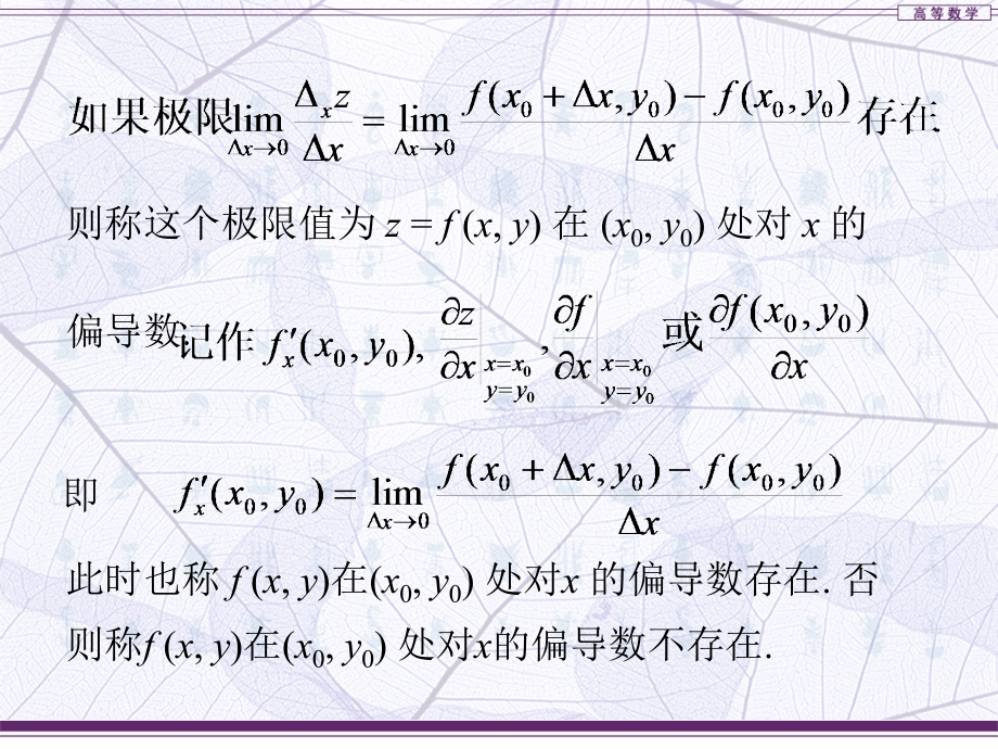 高等数学（二） 多元函数的偏导数 ppt课件_第4页