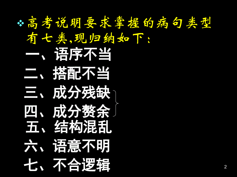 高考语文语病类型大写真 新课标 人教版ppt课件_第2页