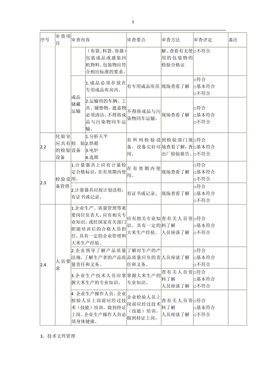 大米企业生产必备条件生产内容及要求_第3页