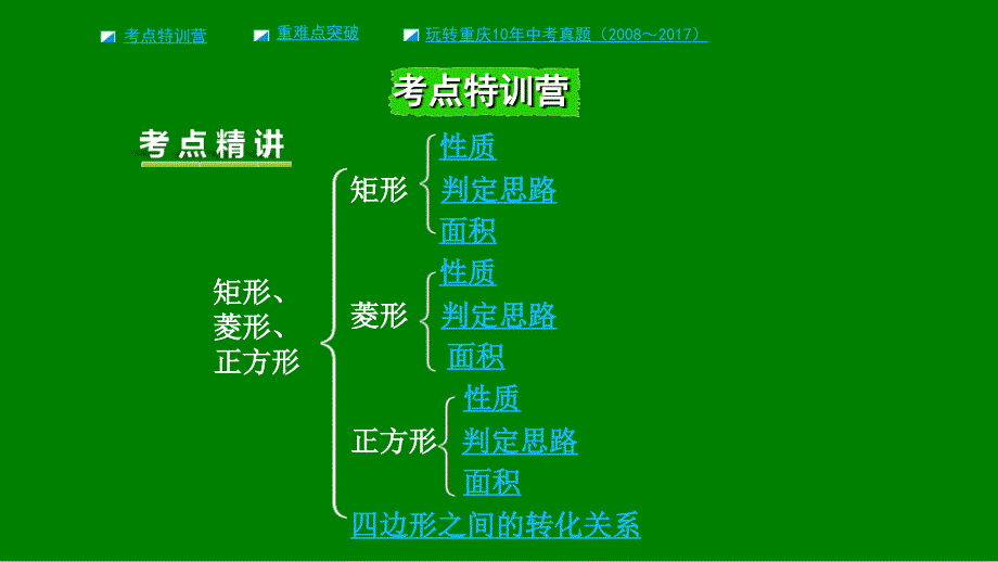 重庆市2018年中考数学一轮复习第五章四边形第2节矩形菱形正方形课件_第2页