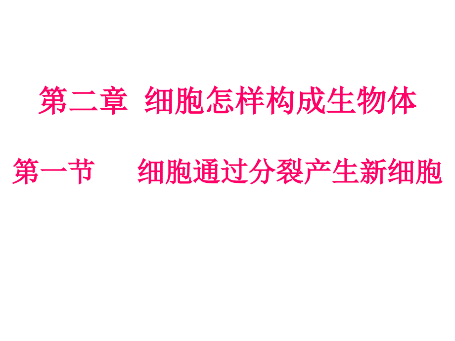 人教版七年级生物上册《细胞通过分裂产生新细胞》  副本  副本课件_第1页