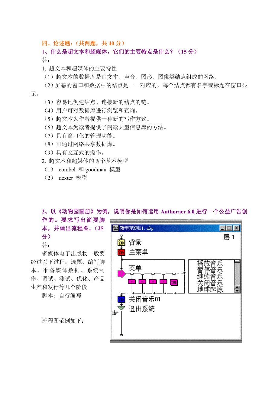 多媒体技术考试题及标准答案_第4页