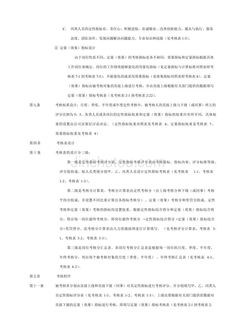 考核一：公司绩效考核全套流程表格_第5页