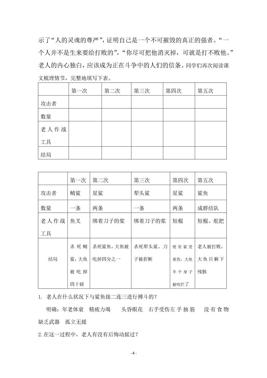 《老人与海》教案版_第4页