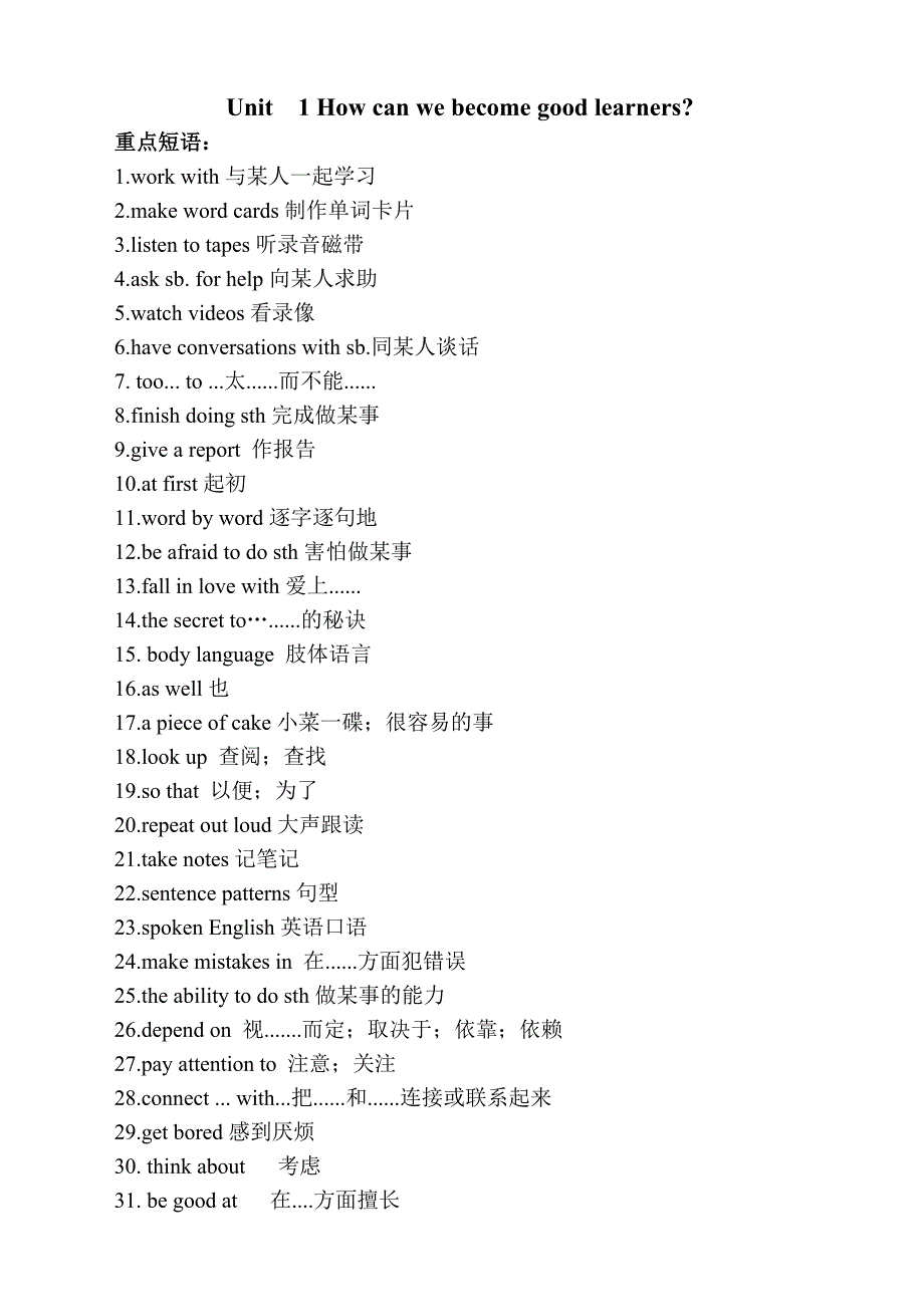 unit--1-how-can-we-become-good-learners重点短语句型解析_第1页