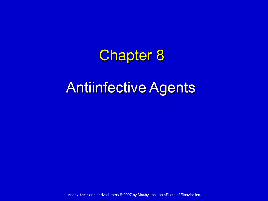 抗感染因子（英文ppt）antiinfective agents课件_第1页